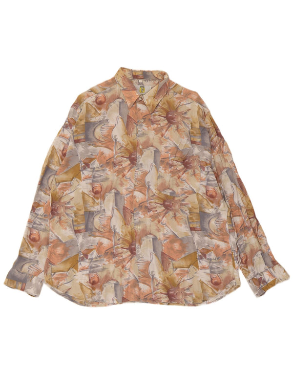 VINTAGE Ανδρικό πουκάμισο με αφηρημένο σχέδιο μεγάλο πολύχρωμο