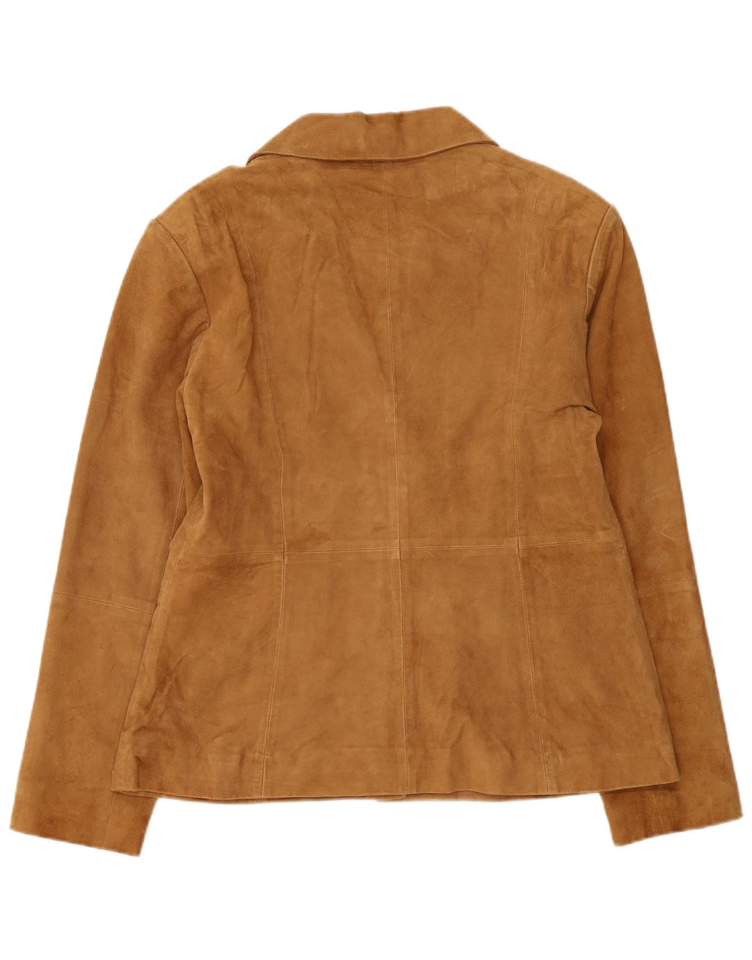 Helium Γυναικείο τζάκετ με 4 κουμπιά Suede Blazer UK 16 Large Brown Δερμάτινο
