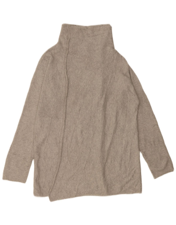 Eddie Bauer Γυναικείο Longline ανοιχτό πουλόβερ ζακέτα UK 16 μεγάλο γκρι βαμβακερό