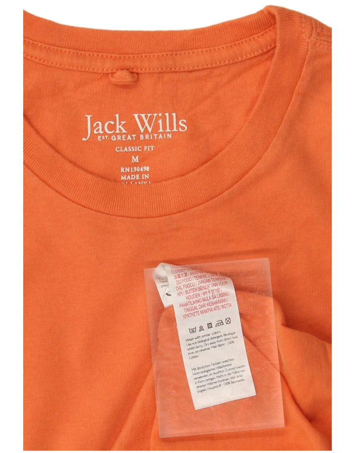 Ανδρικό μπλουζάκι JACK WILLS Κλασική Εφαρμογή Τοπ μεσαίου πορτοκαλί βαμβακερό