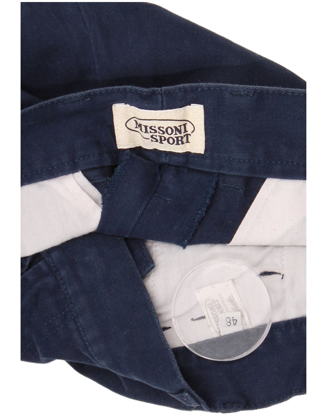 MISSONI Ανδρικό παντελόνι με καρφίτσα IT 48 Medium W30 L30 Navy Blue Cotton