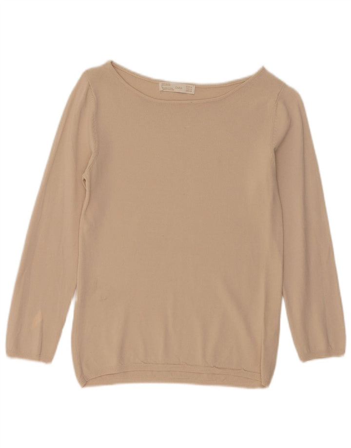 Zara Γυναικεία Μπλούζα Τοπ UK 12 Medium Beige