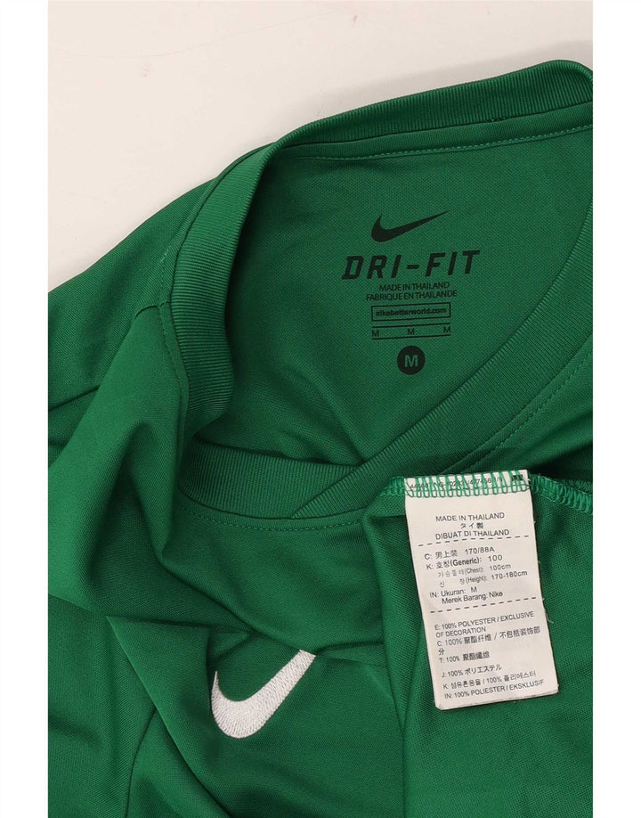 Ανδρικό γραφικό μπλουζάκι Nike Dri Fit, μεσαίο πράσινο πολυεστέρας