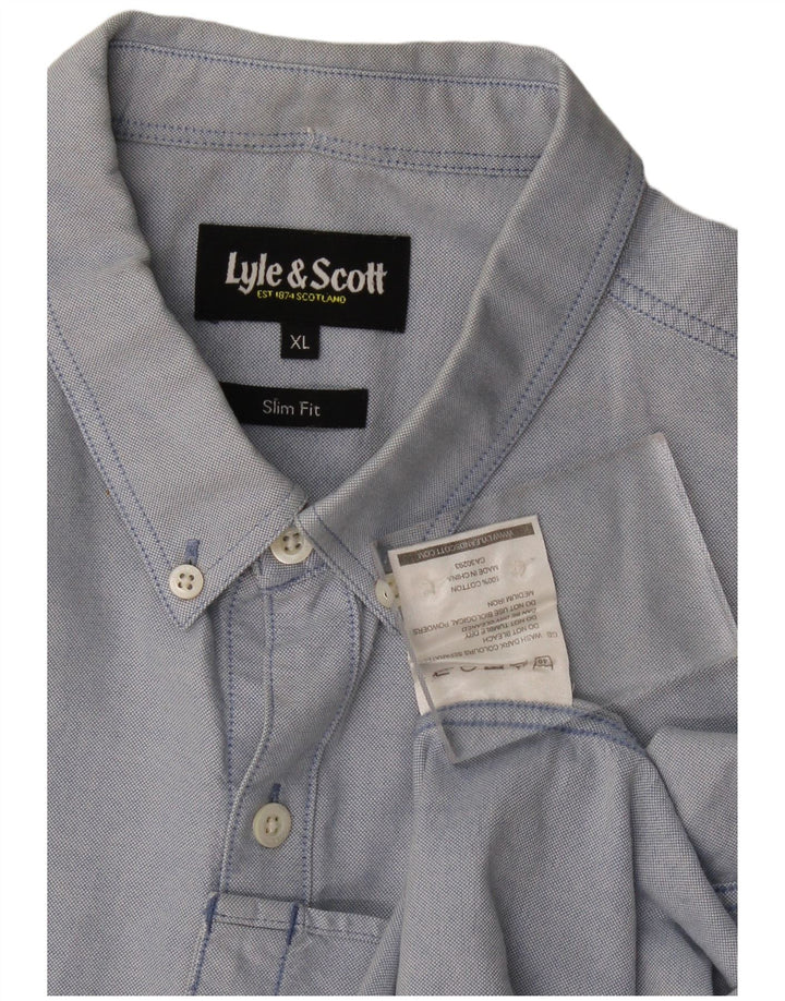 Lyle & Scott Ανδρικό πουκάμισο Slim Fit XL Blue