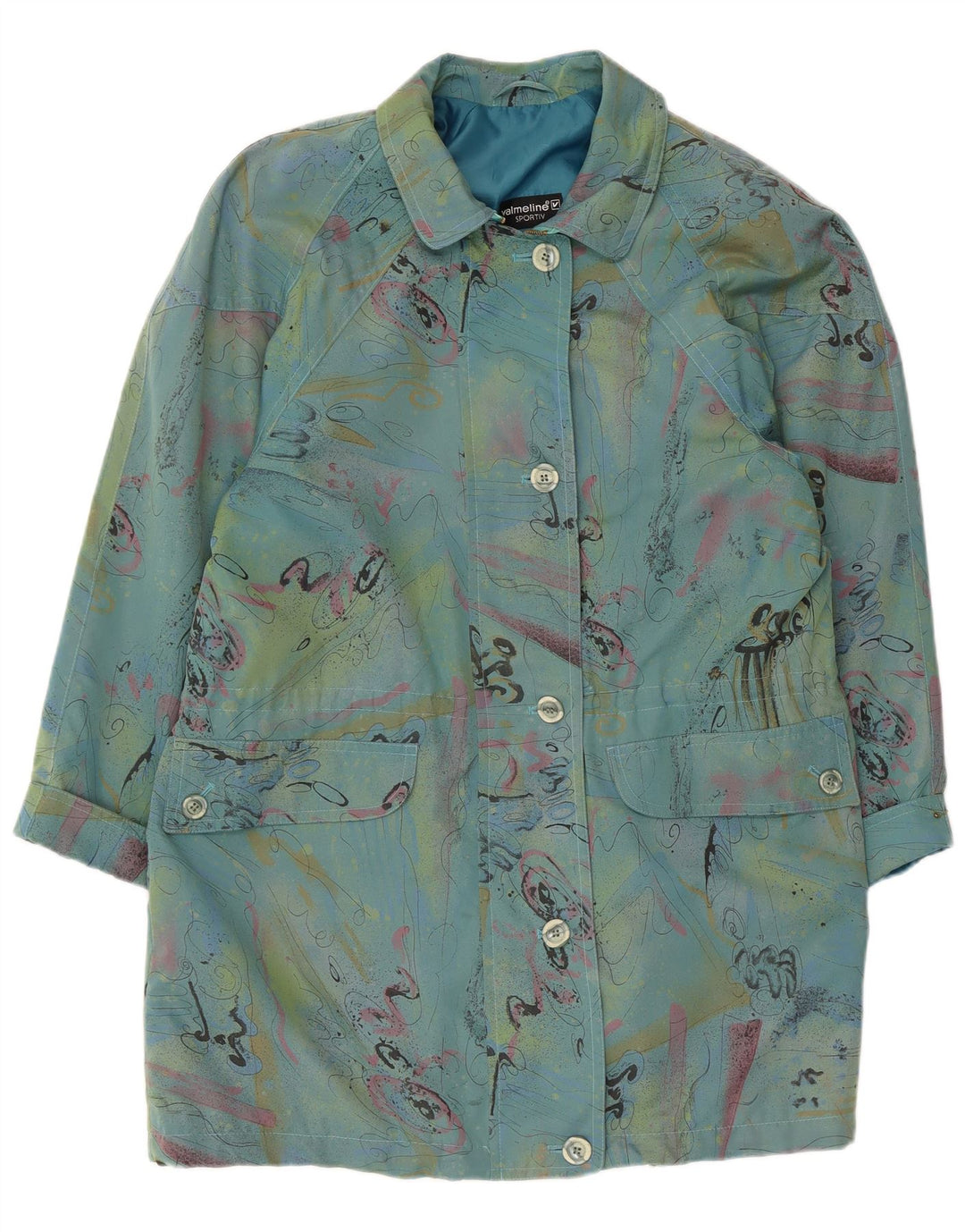 Γυναικείο παλτό VALMELINE Oversized EU 36 Small Blue Colourblock