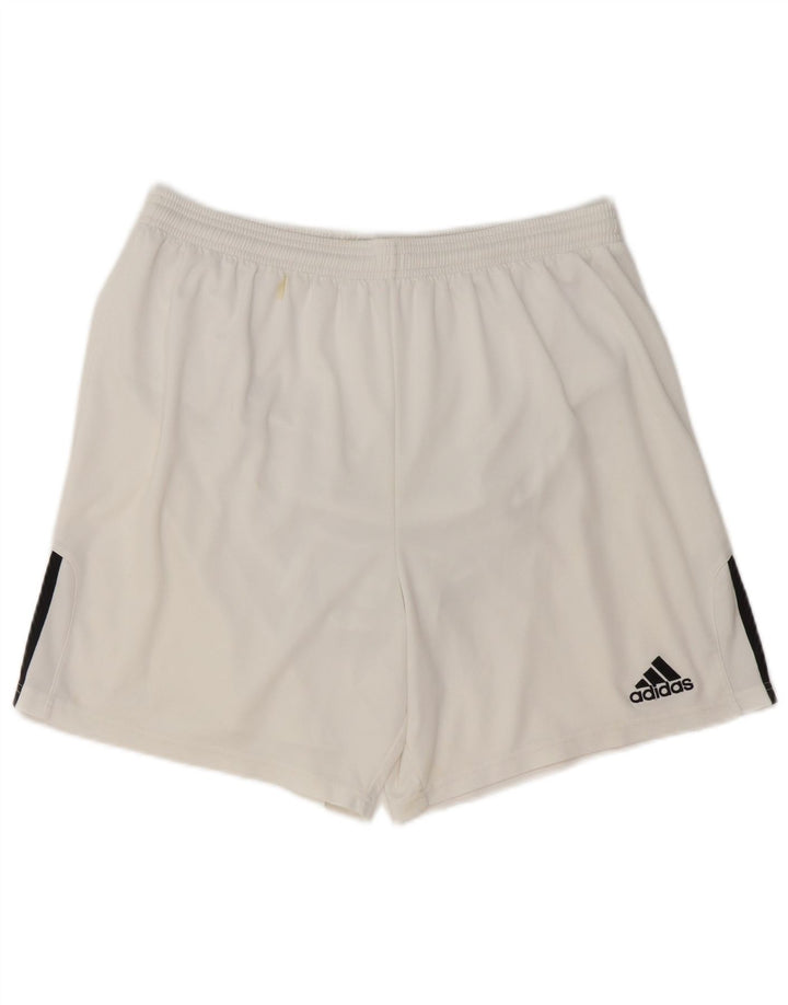 Ανδρικό αθλητικό σορτς Adidas με μεγάλο λευκό χρώμα πολυεστέρα