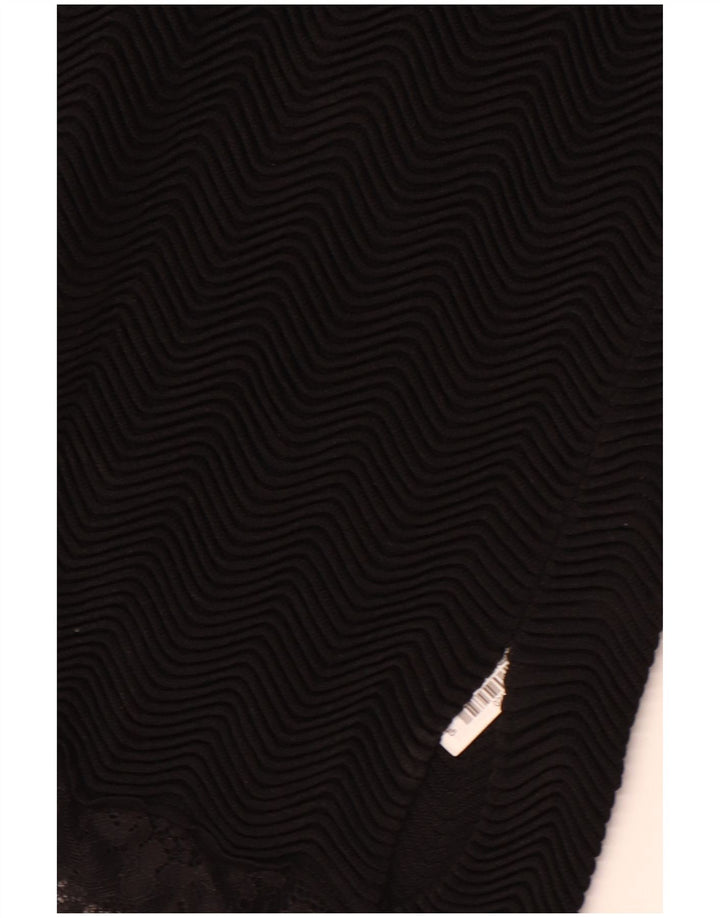 ZARA Γυναικείο Αμάνικο Δαντελένιο Μάξι Φόρεμα UK 8 Small Black Viscose