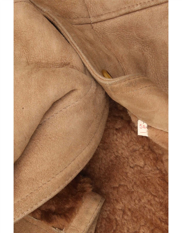 Vintage Ανδρικό Shearling Jacket IT 54 2XL Καφέ
