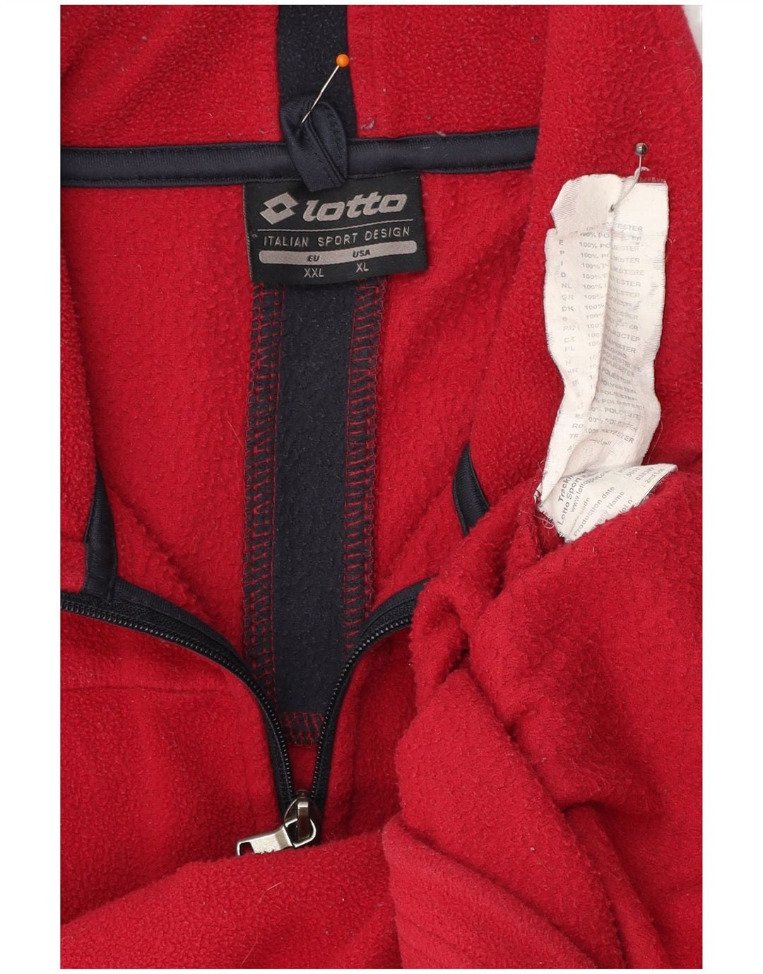 LOTTO Ανδρικό φερμουάρ Fleece Jumper 2XL Κόκκινο Πολυεστέρας