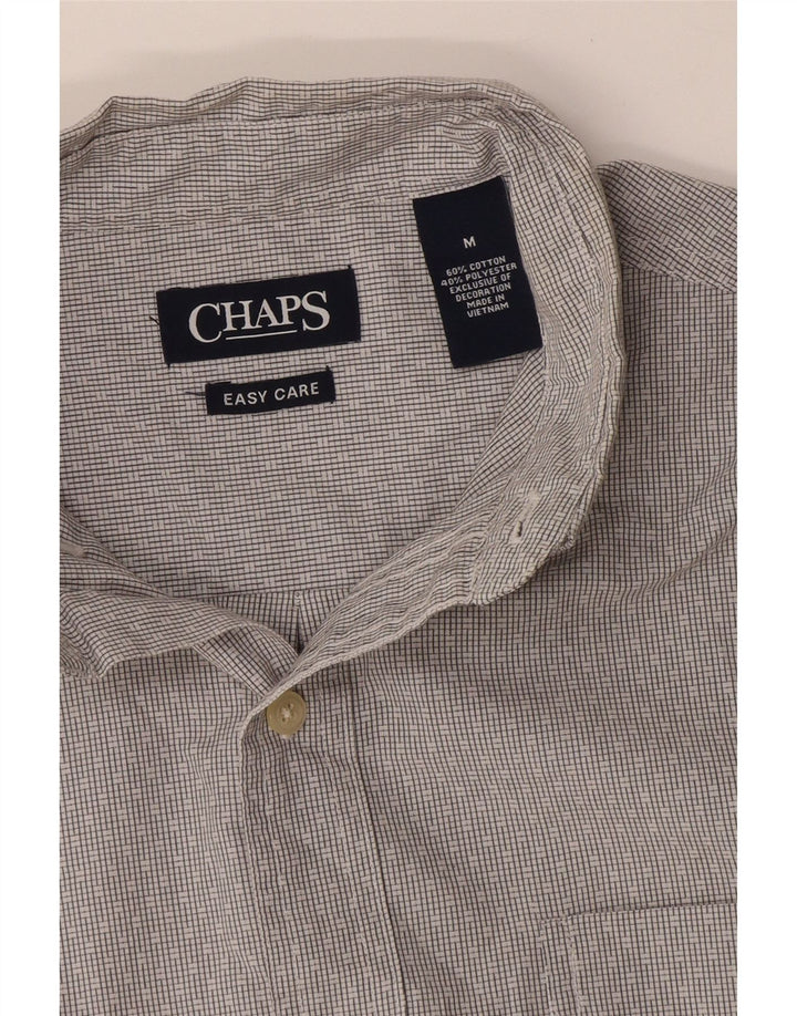 Chaps Ανδρικό πουκάμισο Easy Care Μεσαίο Γκρι γεωμετρικό βαμβακερό