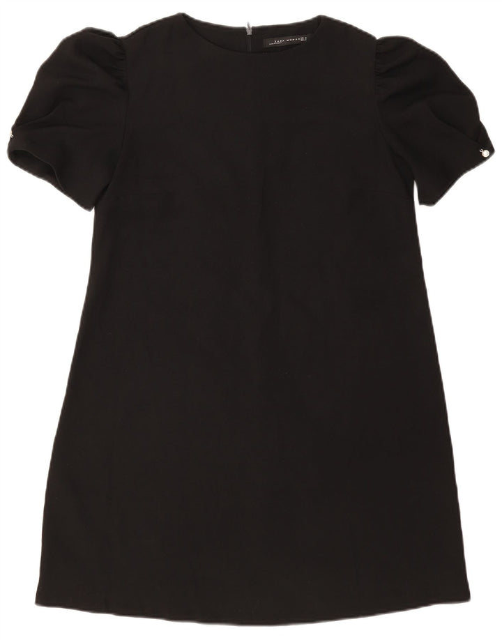Zara Γυναικείο φόρεμα A-Line UK 12 Medium Μαύρο Πολυεστέρας