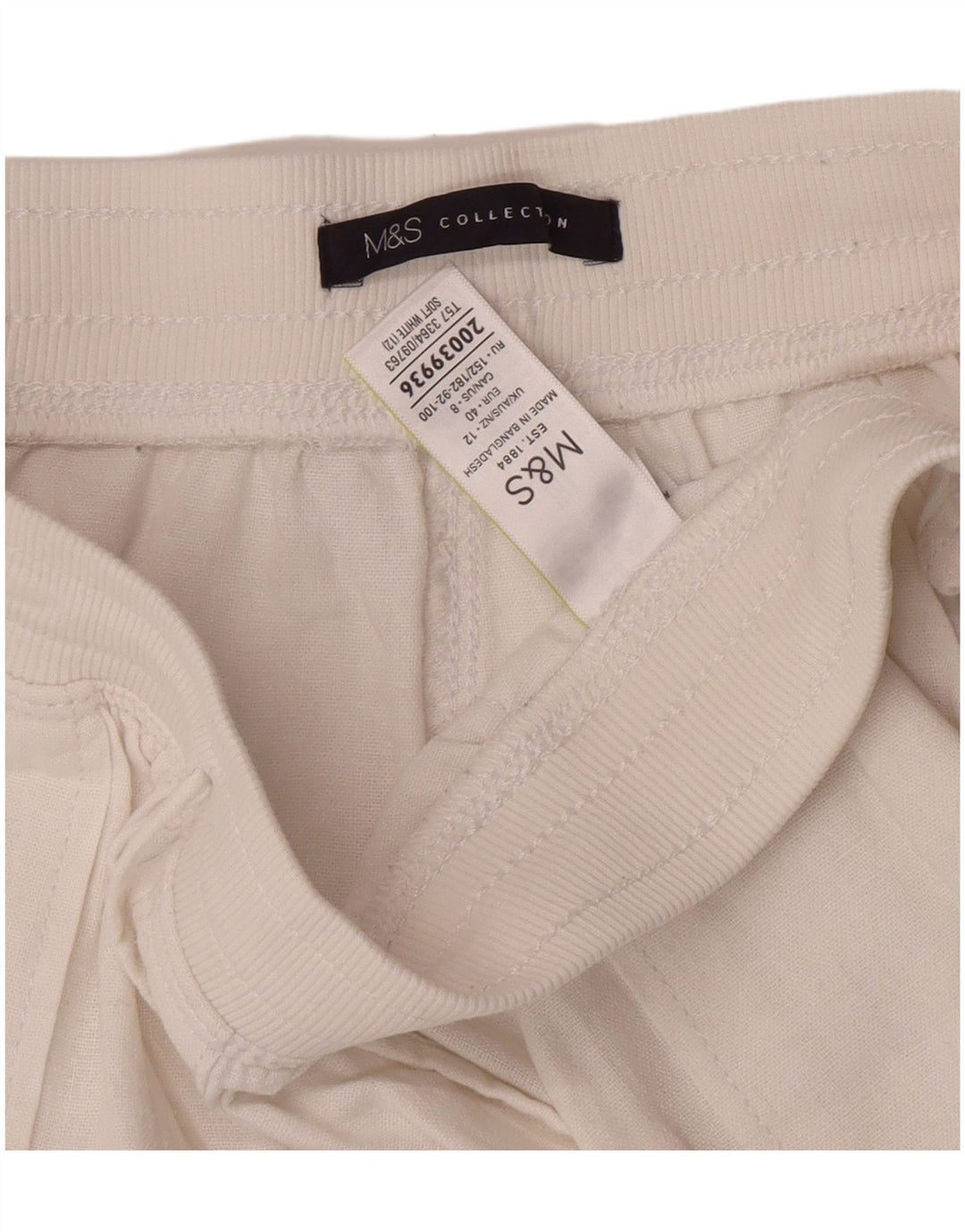 Marks & Spencer Γυναικείο σορτς Chino UK 12 Medium W30 Λευκό Λινό