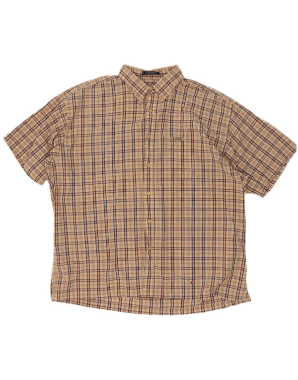 Chaps Ralph Lauren Ανδρικό κοντομάνικο πουκάμισο 2XL μπεζ βαμβακερό