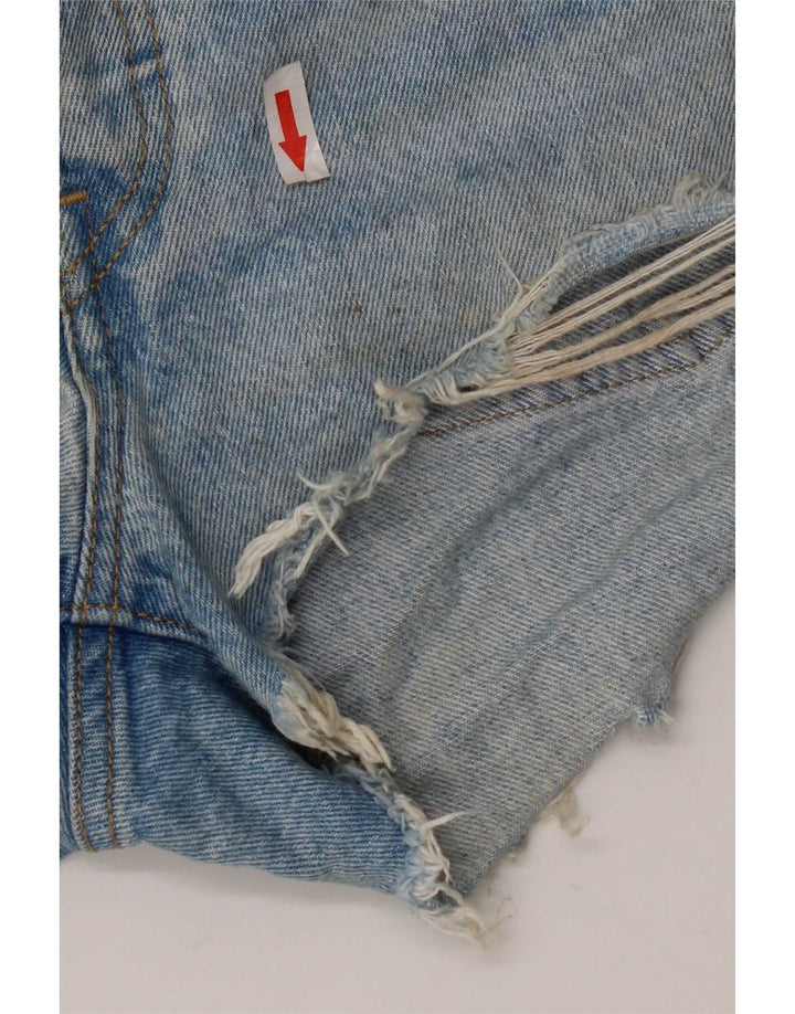Levi's Womens 501 Distressed τζιν σορτς W26 μικρό μπλε βαμβακερό