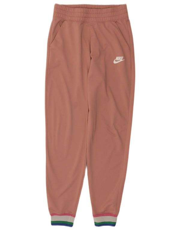 Nike Womens Tracksuit Trousers Joggers UK 10 Small Pink Polyester