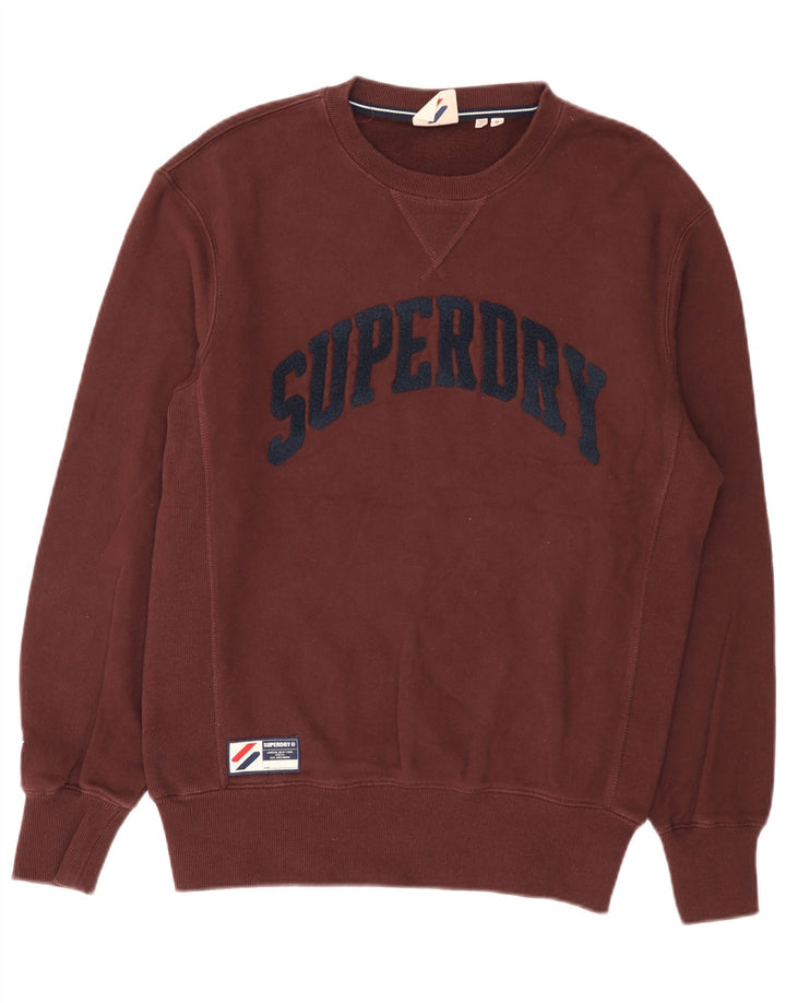 Ανδρικό γραφικό φούτερ Superdry Jumper Μεσαίο καφέ βαμβακερό