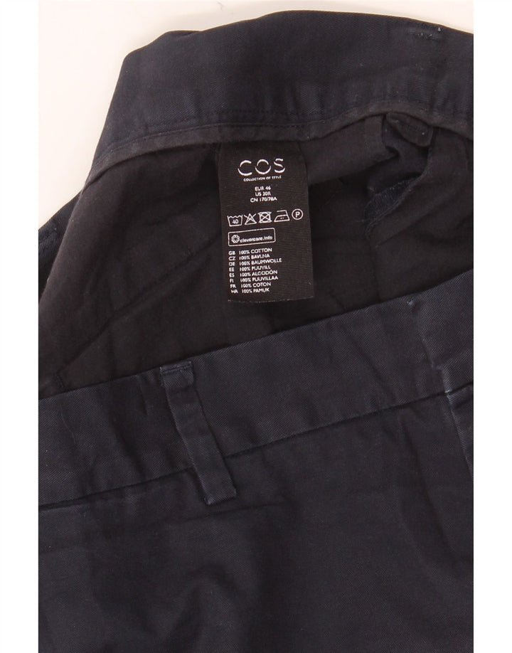 Cos Ανδρικό σορτς Chino EU 46 Small W30 Navy Blue Cotton