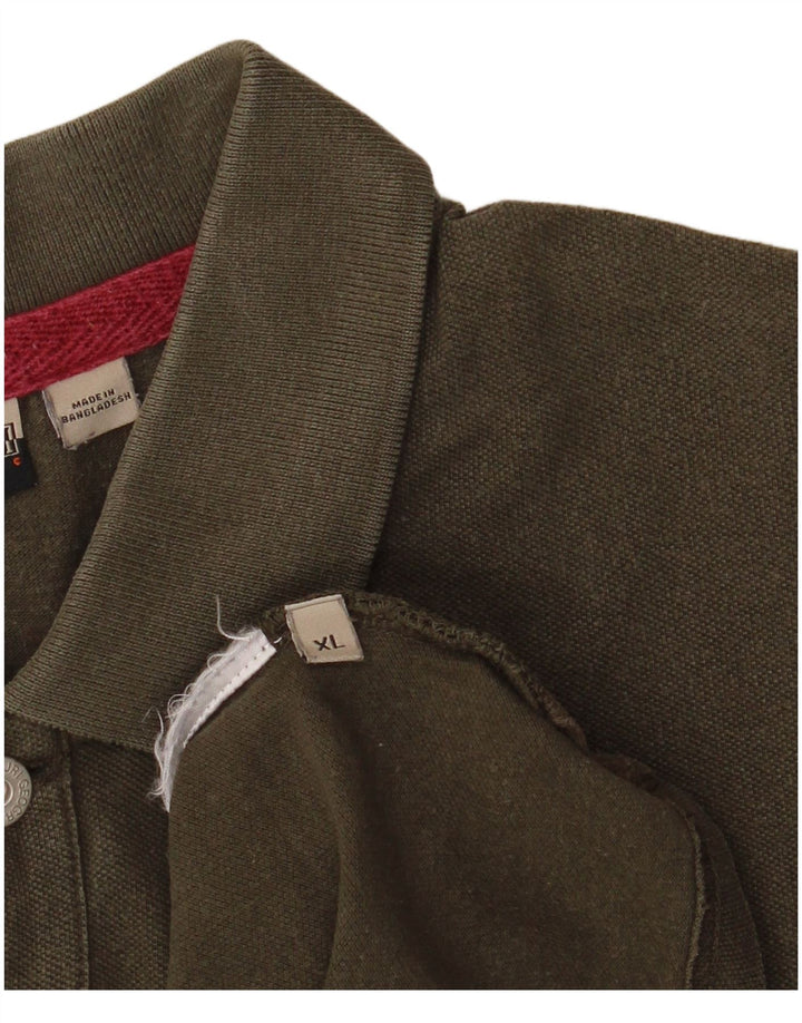 Ανδρικό μπλουζάκι πόλο NAPAPIJRI XL Χακί