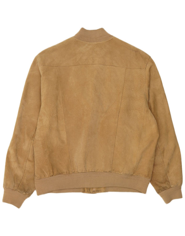 Conbipel Ανδρικό Suede Bomber Jacket IT 56 2XL Beige Leather
