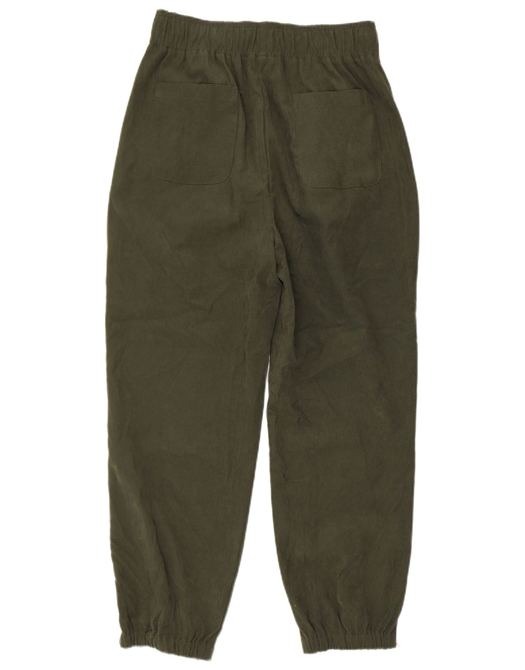 ZARA Womens Joggers Cropped Trousers Small W26 L25 Khaki Polyester