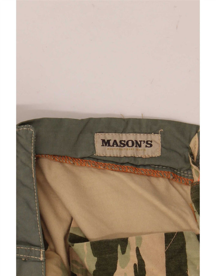 Mason's Mens Joggers Cargo Παντελόνι W32 L34 Πράσινο