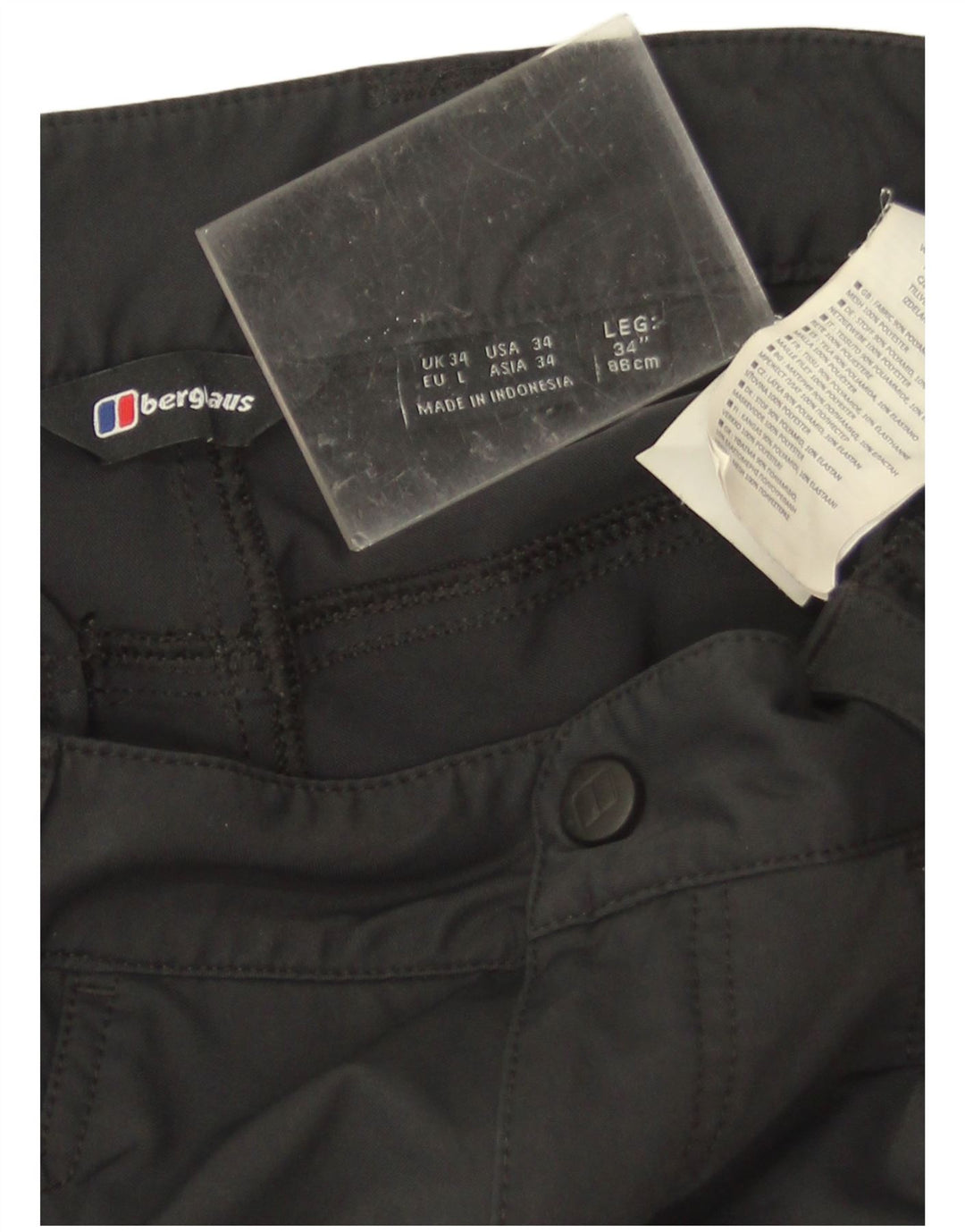 Ανδρικό αδιάβροχο παντελόνι Berghaus Cargo W34 L34 Μαύρο Πολυαμίδιο