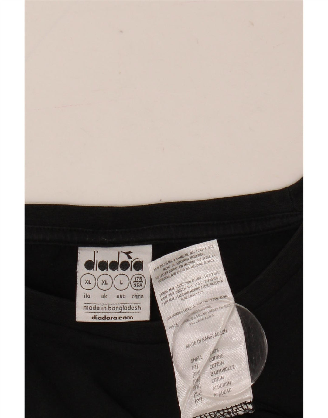 Ανδρικό γραφικό T-Shirt Diadora Top XL Μαύρο βαμβακερό