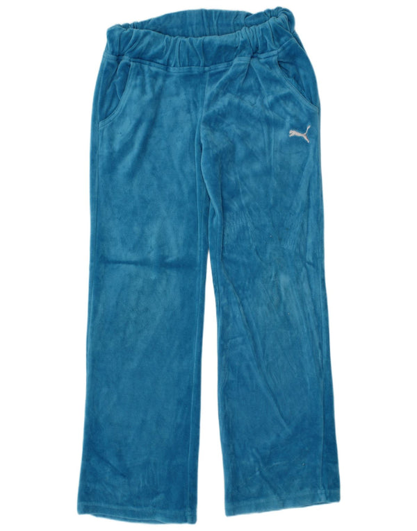Puma Boys Velvet αθλητική φόρμα παντελόνι 9-10 ετών Μικρό μπλε βαμβακερό