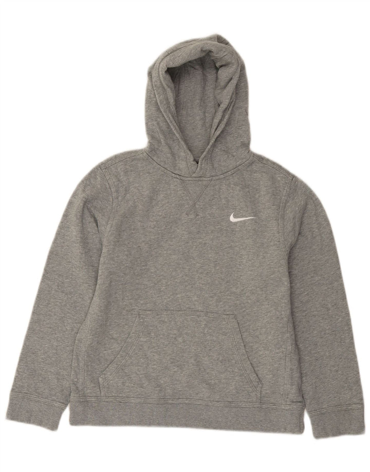 Nike Boys Hoodie Jumper 10-11 ετών Medium Grey Flecked