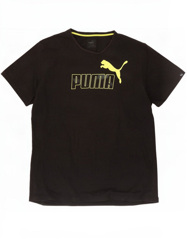 Ανδρικό γραφικό μπλουζάκι Puma 2XL μαύρο βαμβακερό
