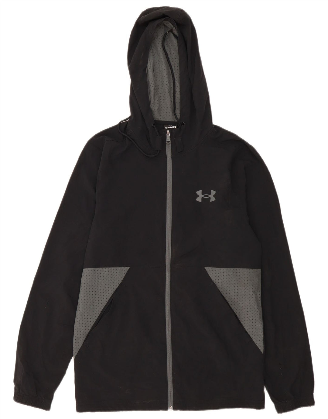 Ανδρικό μπουφάν βροχής με κουκούλα Under Armour UK 36 Small Black Colourblock