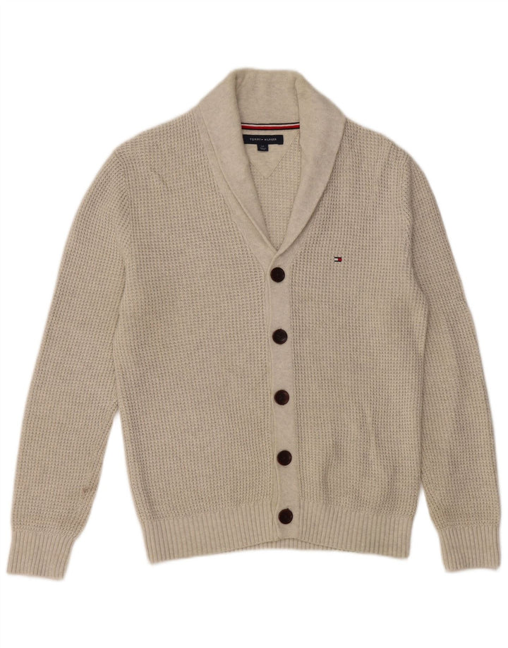 Ανδρικό πουλόβερ TOMMY HILFIGER Ζακέτα Μικρό Γκρι Βαμβακερό