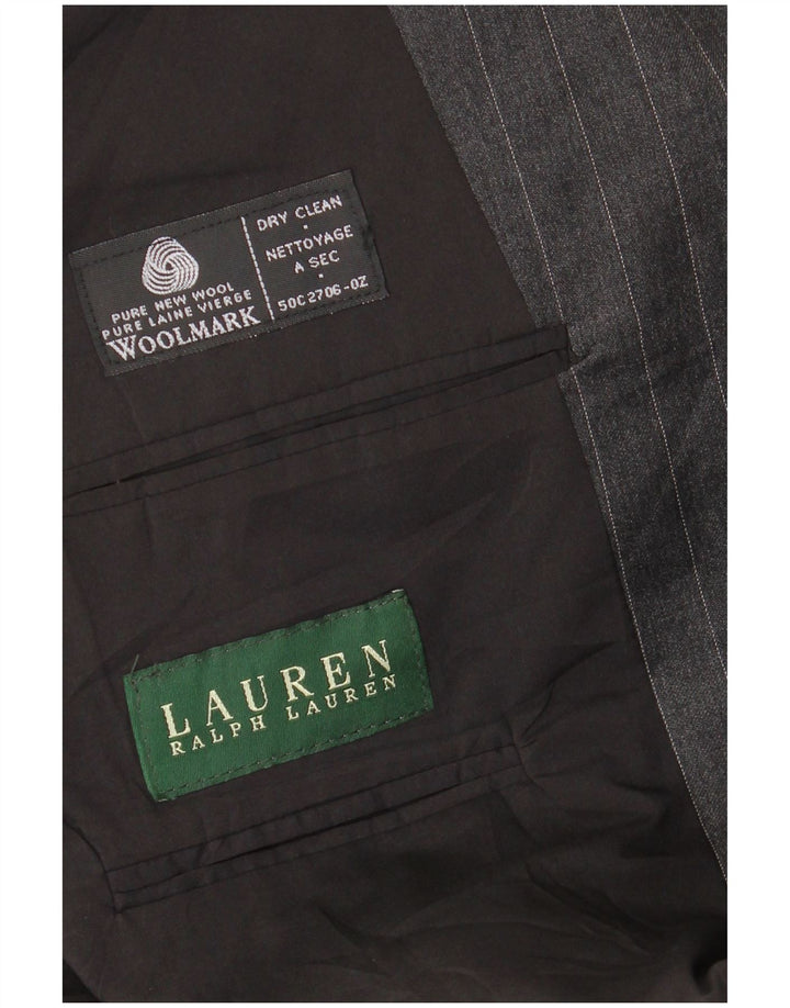 Ralph Lauren Ανδρικό σακάκι με 2 κουμπιά UK 42 XL μαλλί με γκρι ρίγες