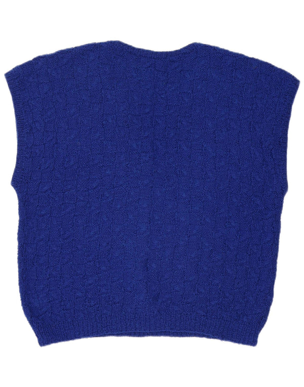 Vintage γυναικείο γιλέκο Tank Top UK 16 μεγάλο μπλε ριγέ