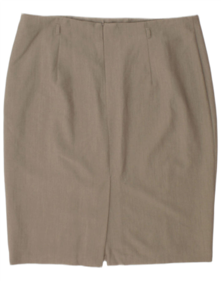 Marks & Spencer Γυναικεία Pencil Φούστα UK 20 2XL W42 Beige Polyester