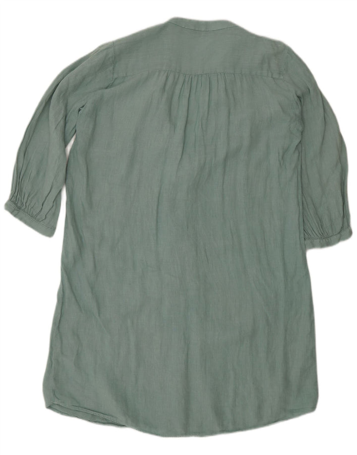 Zara Γυναικείο φόρεμα 3/4 Sleeve Shift UK 14 Medium Green