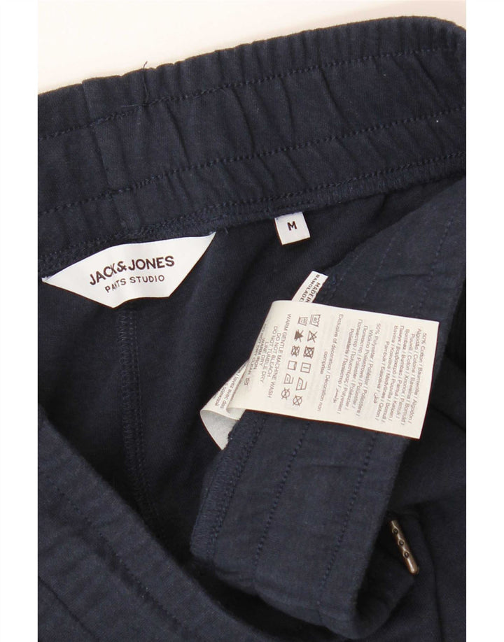 Ανδρικό γραφικό αθλητικό σορτς Jack & Jones από βαμβακερό μπλε ναυτικό