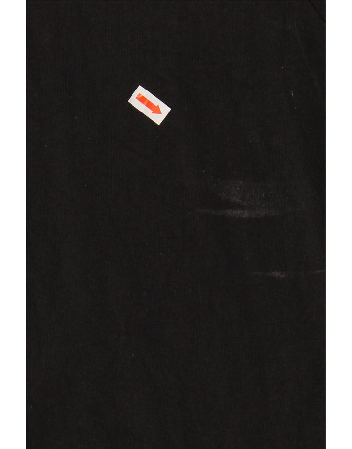 Γυναικείο τοπ ADIDAS Μακρυμάνικο UK 16/18 μεγάλο μαύρο βαμβακερό