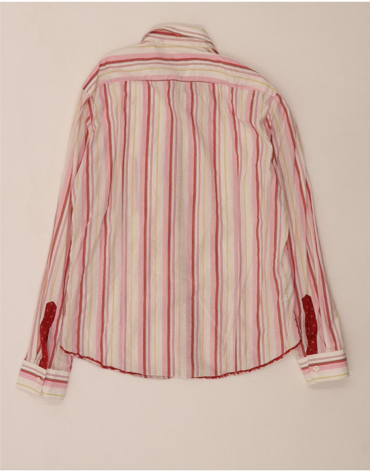 Ανδρικό πουκάμισο Hugo Boss μεγάλο ροζ βαμβακερό ριγέ