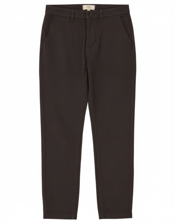 Χοντρό πρόσωπο Γυναικείο κωνικό παντελόνι Chino UK 10 Small W30 L29 Grey Spotted