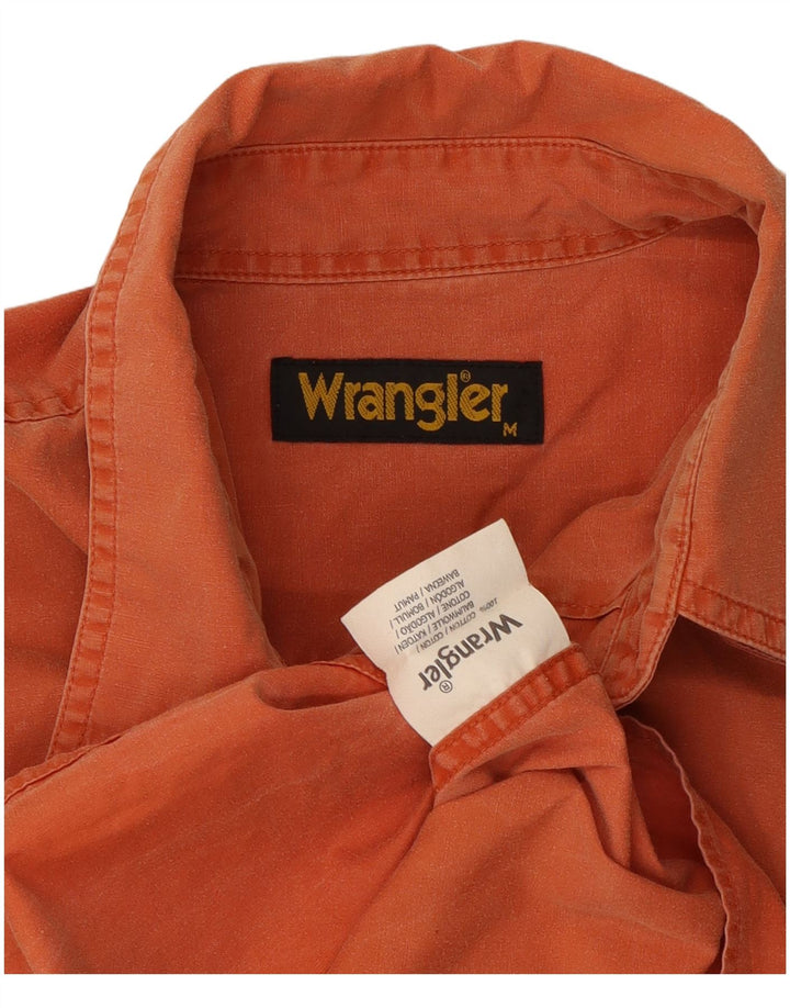 Ανδρικό κοντομάνικο πουκάμισο Wrangler, μεσαίο πορτοκαλί βαμβακερό