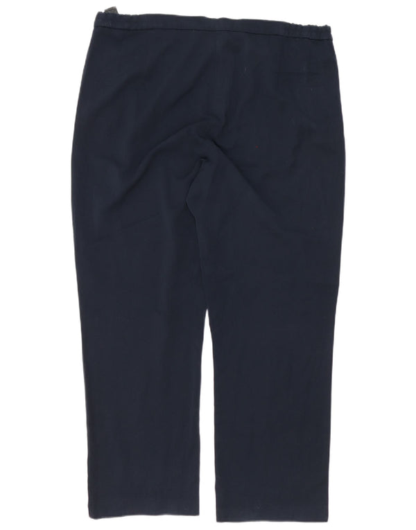 Marks & Spencer Γυναικεία Slim Fit Casual Παντελόνι W38 L27 Navy Blue Viscose