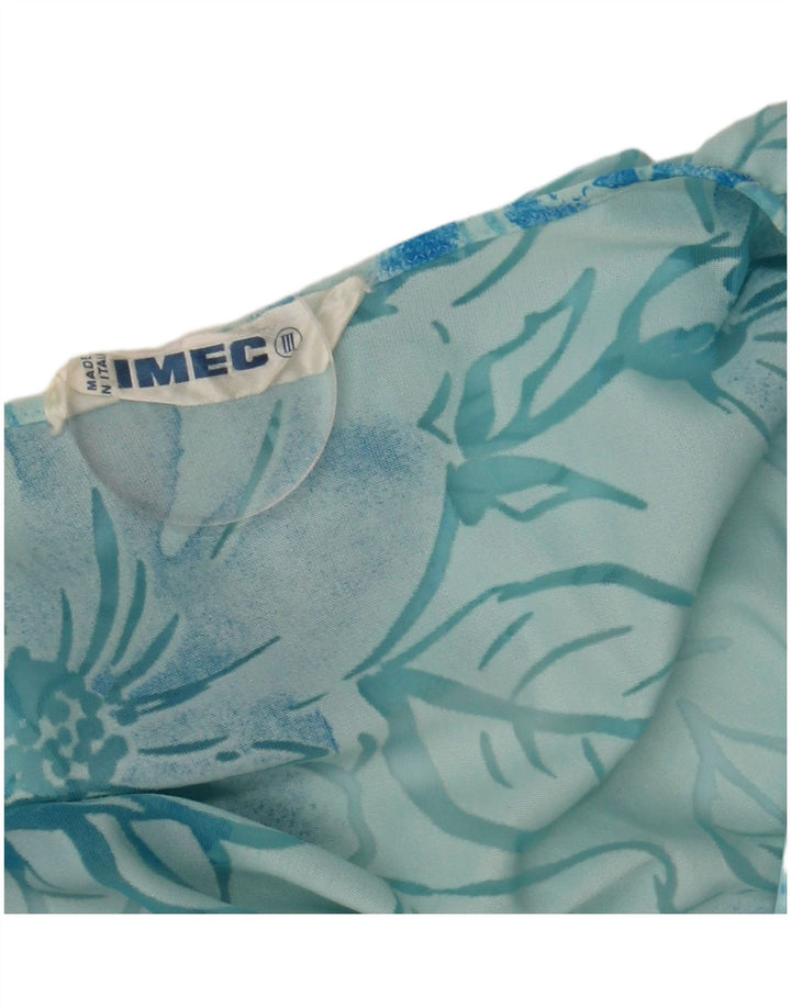 Imec Γυναικείο μανίκι 3/4 See Through A-Line UK 12 Medium Blue Floral
