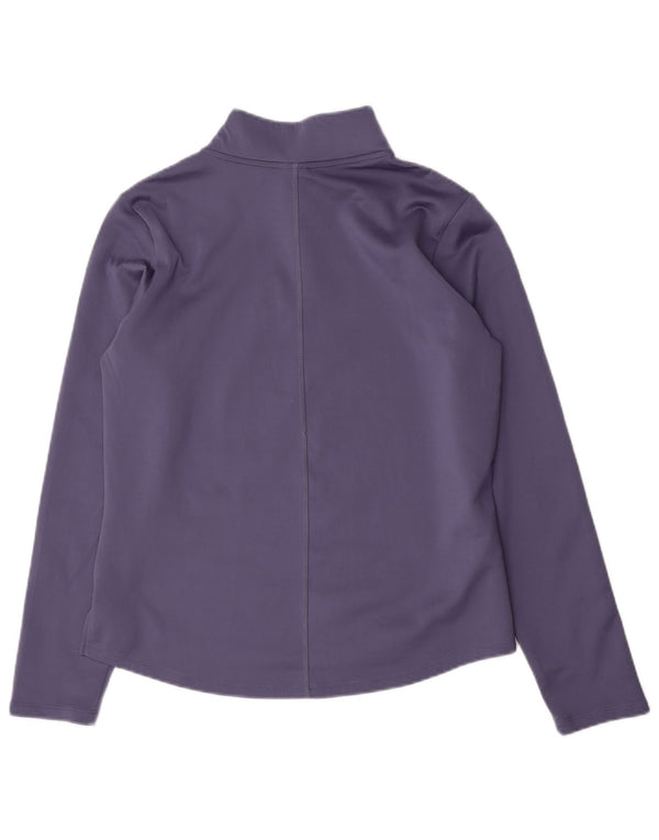 Γυναικείο Nike Therma-Fit με φερμουάρ με γραφικό μακρυμάνικο μπλουζάκι UK 14 Medium Purple