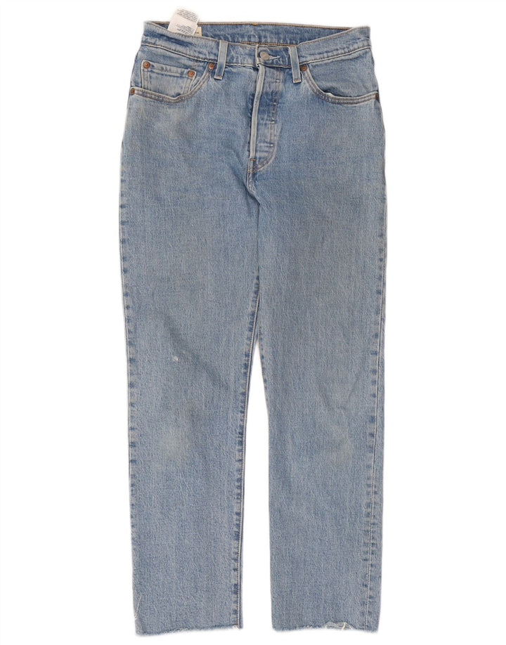 Levi's Womens 501 Straight Jeans W28 L28 Blue Cotton