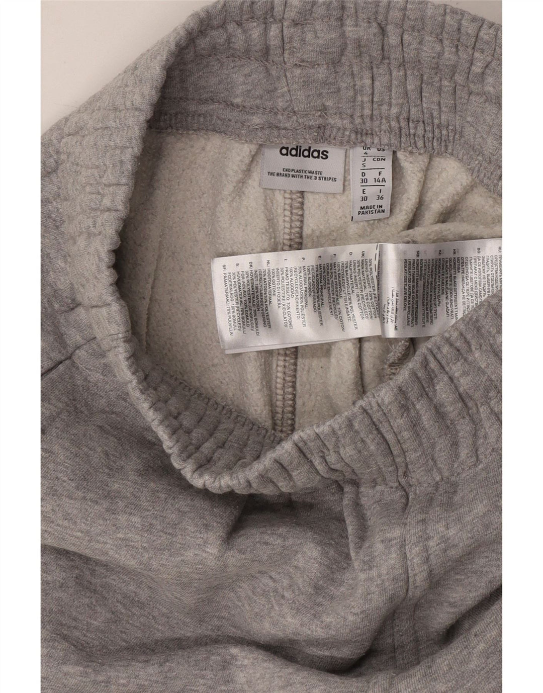 Γυναικεία αθλητική φόρμα ADIDAS Παντελόνι Joggers UK 4 XS Γκρι βαμβακερό