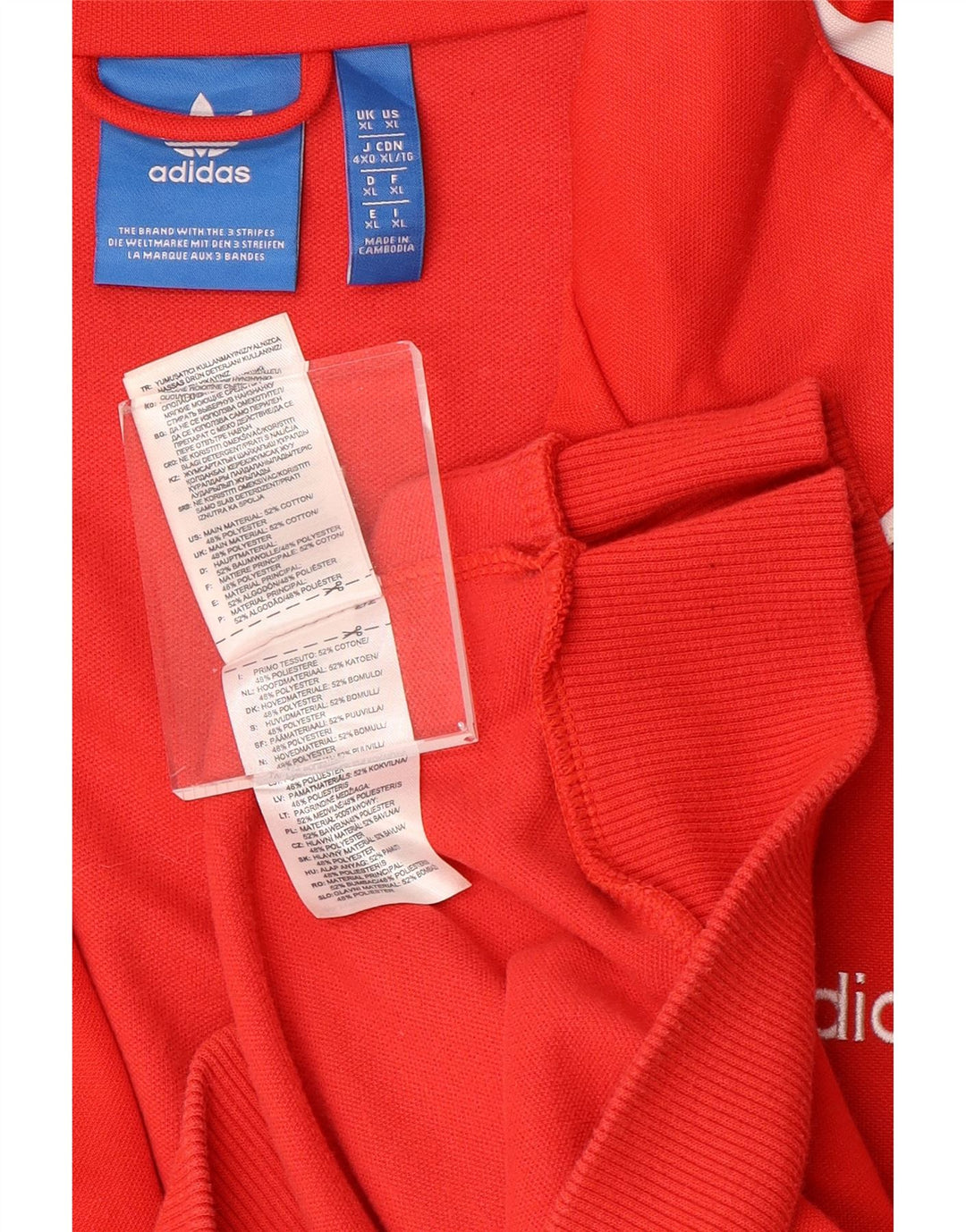 Ανδρική φόρμα ADIDAS Top Jacket XL Red Cotton