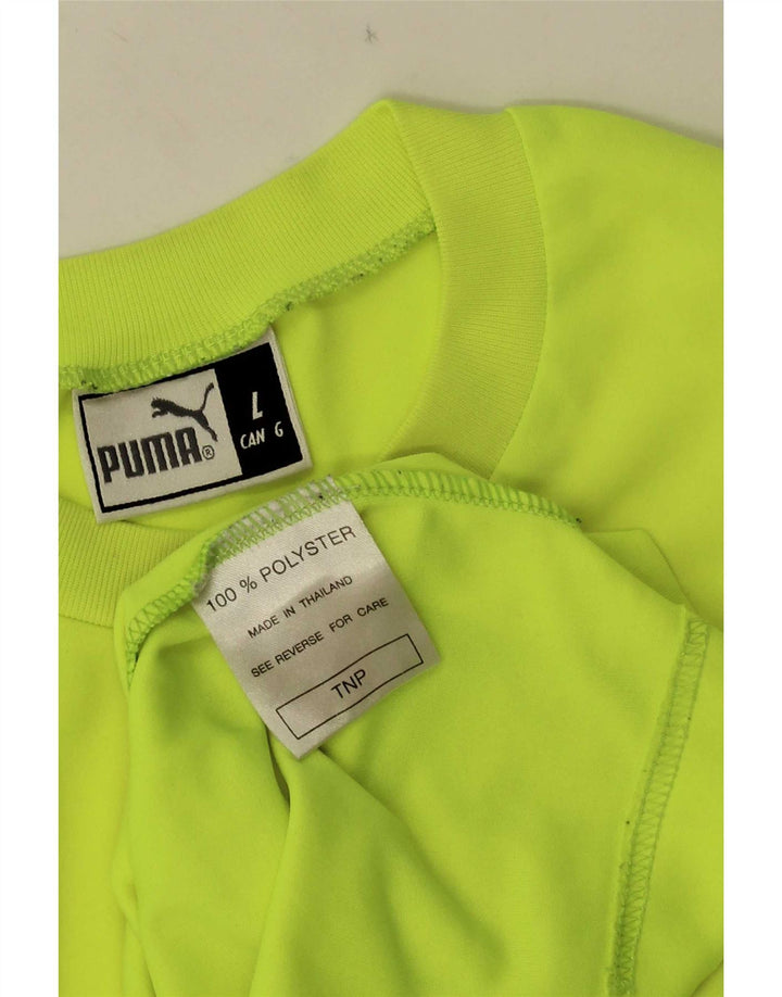 Ανδρικό γραφικό μπλουζάκι Puma Top Large Yellow Colorblock Πολυεστέρας