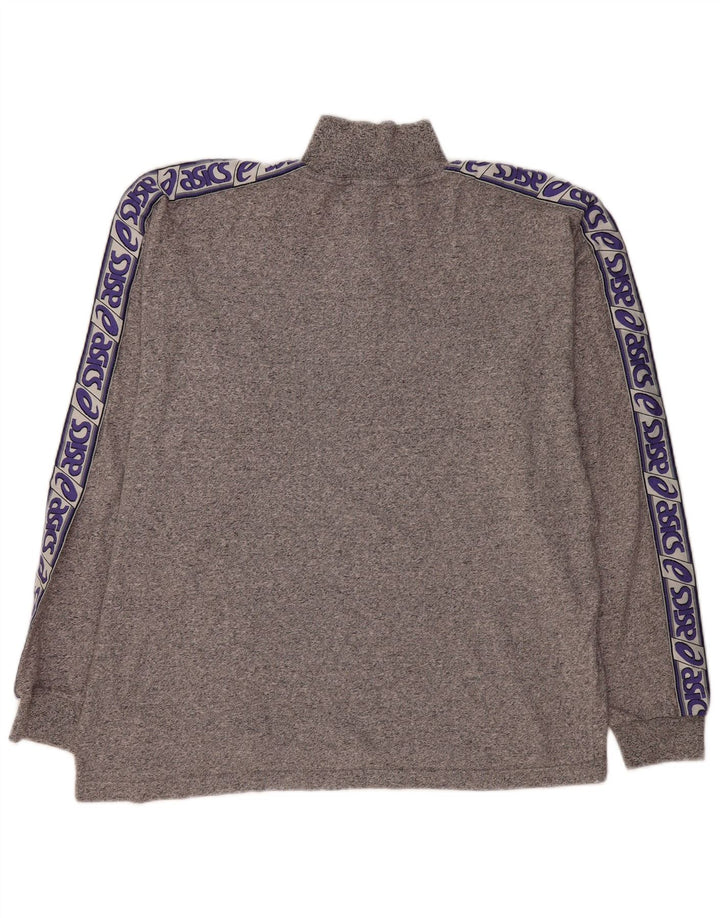 ASICS Ανδρικό φερμουάρ Γραφικό τοπ Μακρύ μανίκι 2XL Γκρι