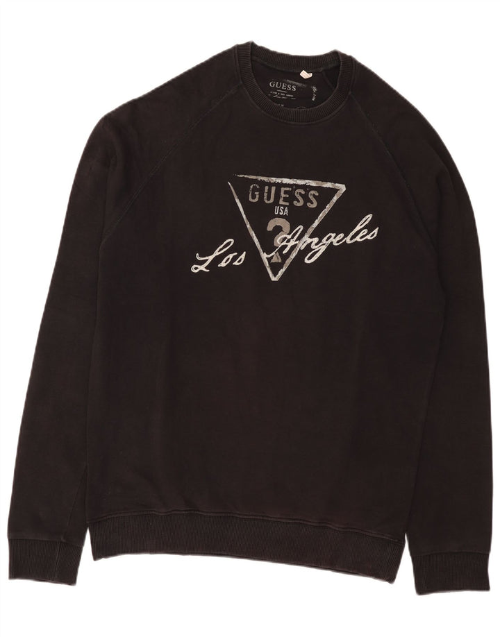 Ανδρικό γραφικό φούτερ Guess Jumper 2XL Μαύρο βαμβακερό